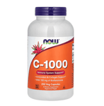 Old Products NOW Foods C-1000 with Bioflavonoids supplement in 250 vegetarian capsules, showing the product bottle and label.