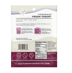 Cultures for Health, Vegan Yogurt, 4 Packets, .06 oz (1.6 g)