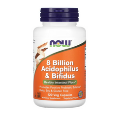 NOW Foods, 8 Billion Acidophilus & Bifidus, 120 Veg Capsules