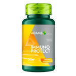 Bottle of Adams Supplements ImmunoProtect dietary supplement with 30 capsules, featuring the product label on a white background.