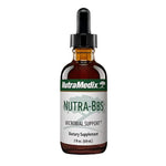 SENTOSA Nutramedix NUTRA-BBS supplement bottle with 60ml liquid in a clear container, label showing product details.