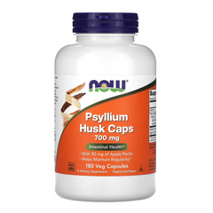 NOW Foods, Psyllium Husk Caps, 700 mg, 180 Veg Capsules - GREEN LIFE CYPRUS