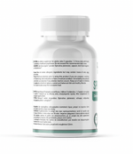 Green Life Spirulina organic supplement capsules, 120 count, showing green capsules in a bottle on a white background.