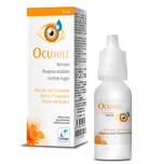 VITAREA Ocumill Eye Drop 15ml bottle with dropper cap, clear liquid for eye care, shown in a close-up shot.