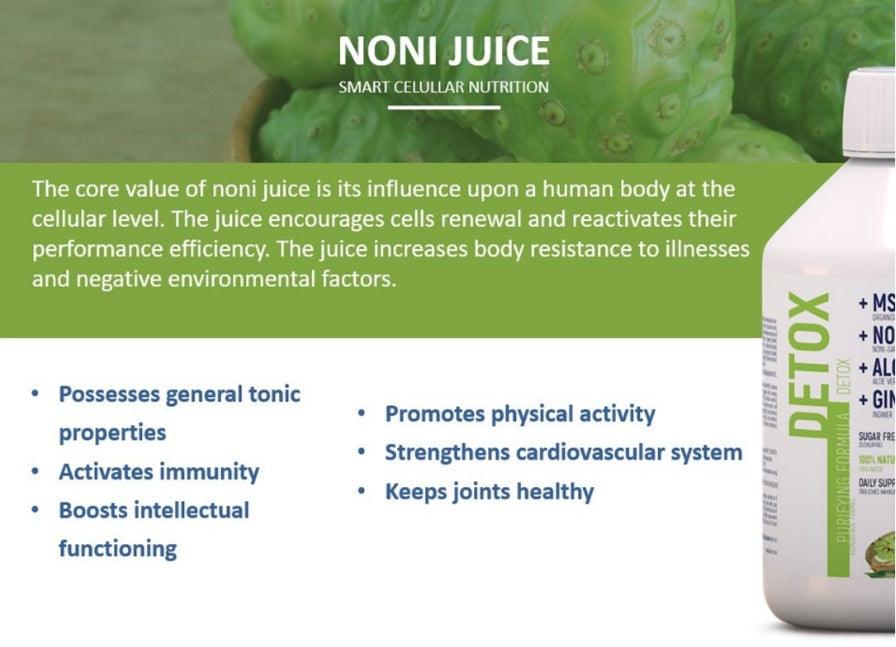 Screenshot of DETA ELIS DeLixir Detox supplement packaging showing the label and product design.