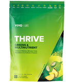 Old Products Thrive Pineapple and Baobab supplement container with label, featuring vibrant fruit images and product details.