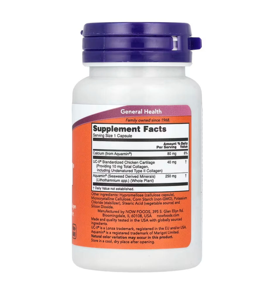 NOW Foods, UC-II Joint Health with Undenatured Type II Collagen, 60 Capsules