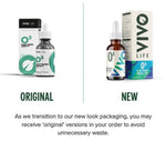 Vivo Life plant-based Omega 3 supplement bottle with label showing key ingredients and branding.