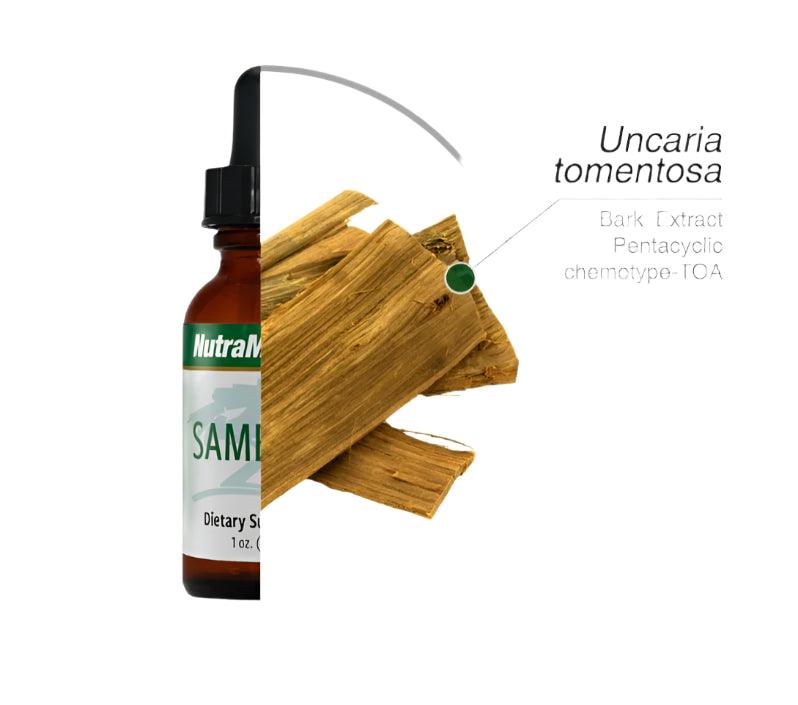 SENTOSA Nutramedix Moodmedix supplement bottle, 30ml, in a clear container with a white cap, showing the product label.