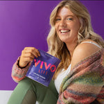 Vivo Life Lion's Mane Mushroom Powder supplement in a jar, 8:1 extract, 60 servings, natural brain and cognitive support.