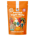Organic peeled tigernuts from ILOVE ME, a superfood snack in a 200g package, shown in a clear close-up image.