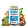 Thyroid support supplement by Strength & Spices showing a bottle of 60 capsules with herbal ingredients for thyroid health.