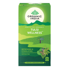 Organic India, BIO Tulsi Wellness Tea, Χωρίς καφεΐνη, 25 σακουλάκια έγχυσης 