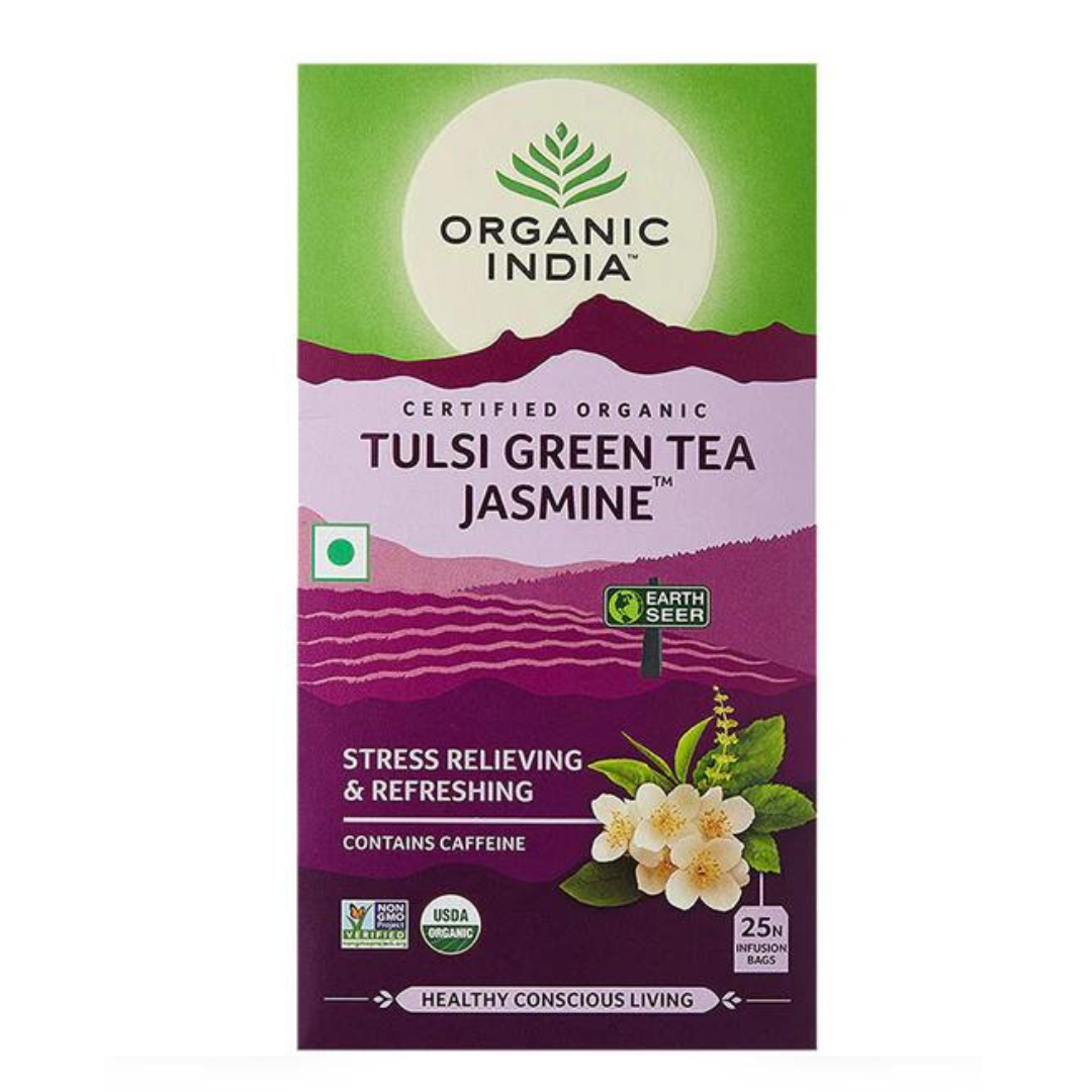 Organic India, BIO Tulsi Green Tea Jasmine, 25 σακουλάκια έγχυσης 