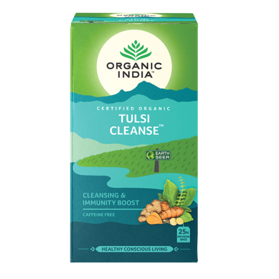 Organic India, BIO Tulsi Tea, Cleanse, Χωρίς Καφεΐνη, 25 σακουλάκια έγχυσης 