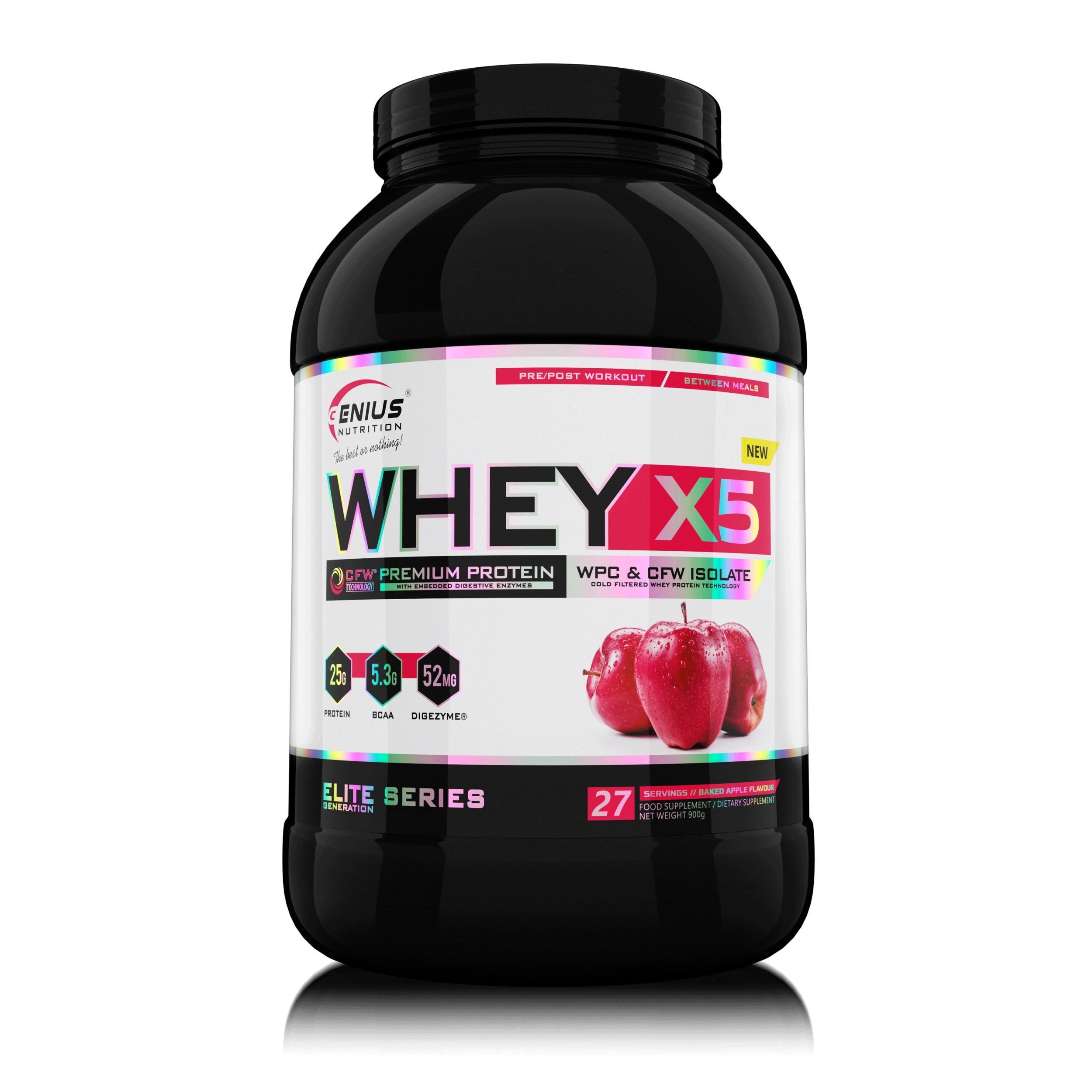 WHEY-X5® 900g/27serv, Genius Nutrition 