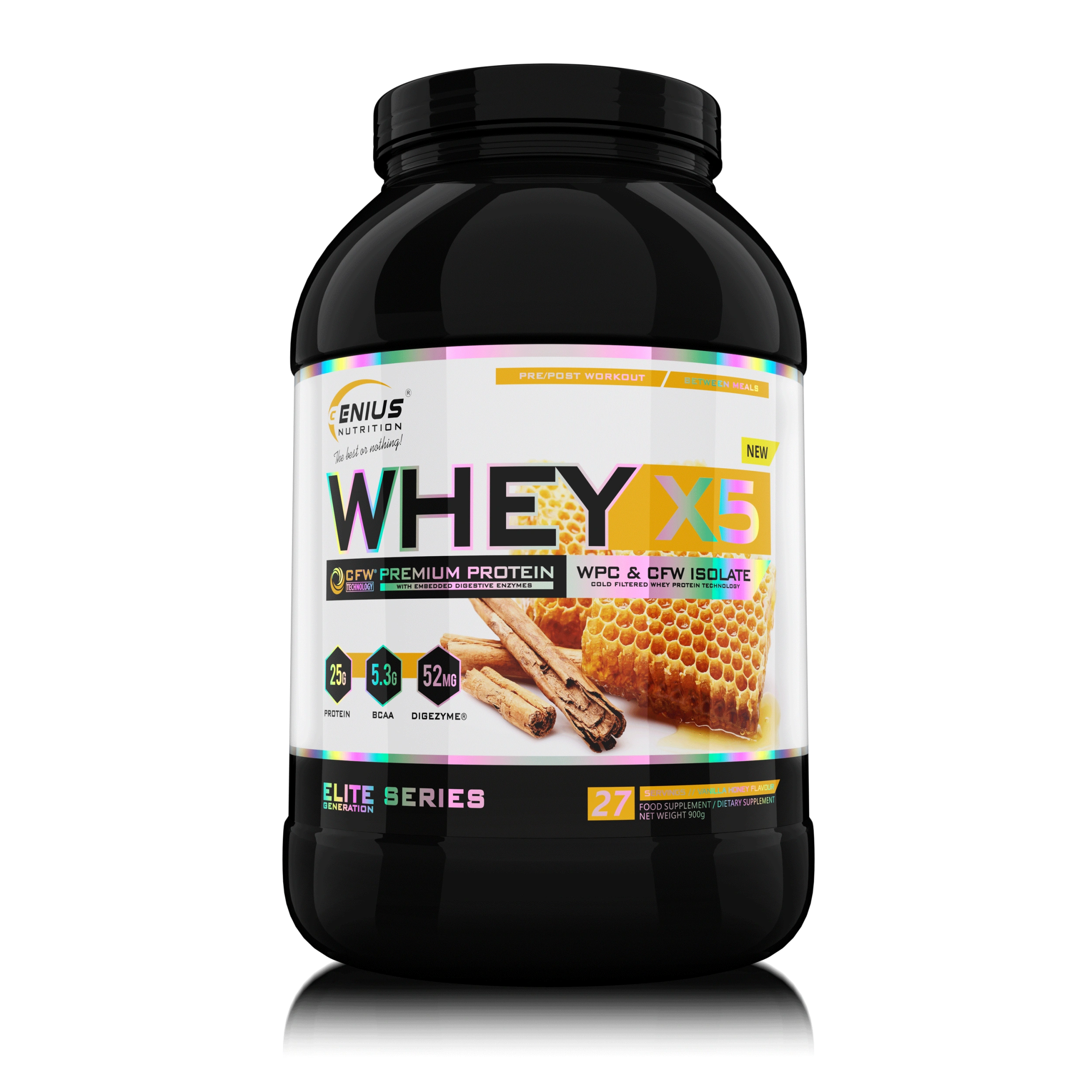 WHEY-X5® 900g/27serv, Genius Nutrition 