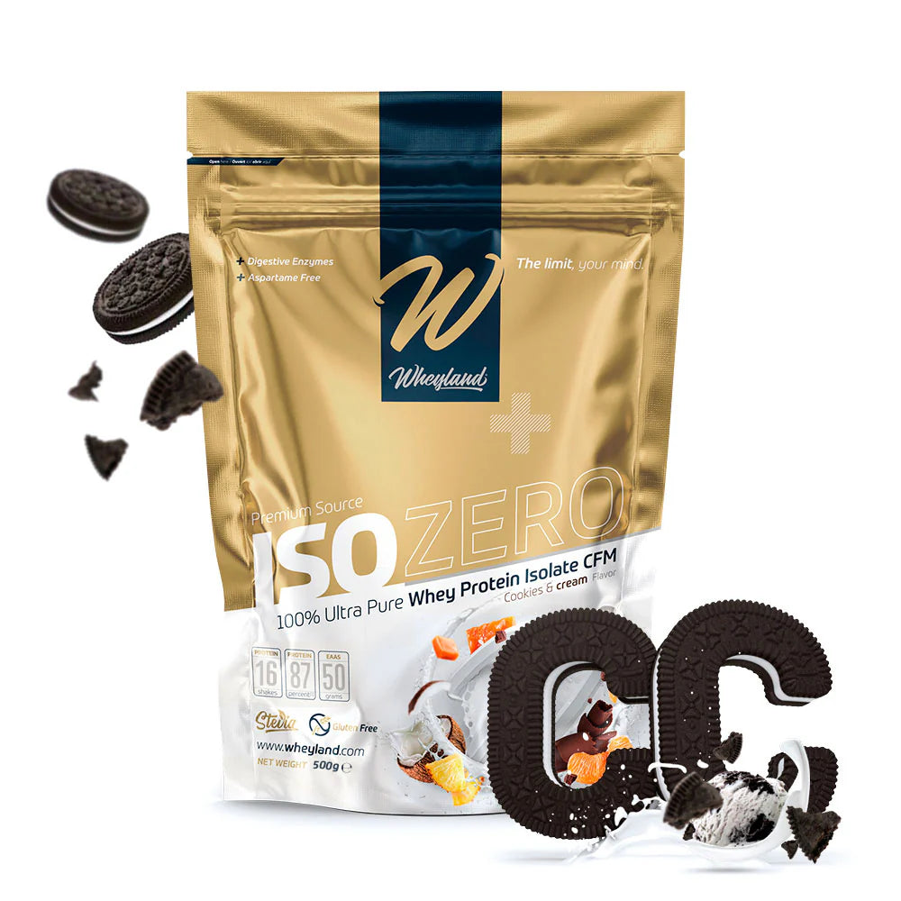 WheyLand IsoZero 100 Ultra Pure Whey Protein Isolate CFM Cookies & Cream 500g (16 Servings)