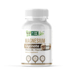 Green Life Magnesium Glycinate Complex vegan capsules with vitamin B6 and piperine, herbal supplement for high absorption and wellness.