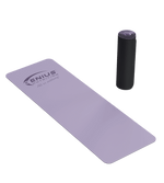 Purple TPE yoga mat from Genius Nutrition, a durable fitness equipment suitable for yoga and floor exercises.