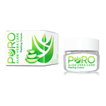 Puro Aloe Vera Peeling Cream 50ml in a jar with fresh aloe vera leaves, moisturizing and exfoliating skincare product.