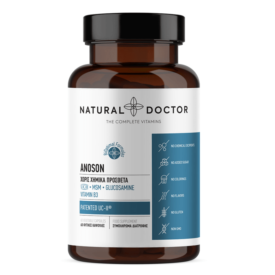 VITAREA Natural Doctor Anoson supplement bottle with 60 vegetarian capsules, dietary supplement for immune support