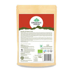 Organic India BIO Ashwagandha Powder 100g, front and back view showing packaging and label details.