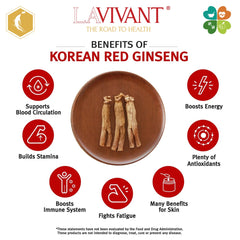 Lavivant, Korean Red Ginseng, Microbiotic Tea, with Reishi, Chaga, Jujube, Aronia, 100 Sachets in Wooden Box