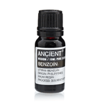 Benzoin essential oil bottle from AW Gifts, 10ml, with a clear label and amber-colored glass container for skincare use