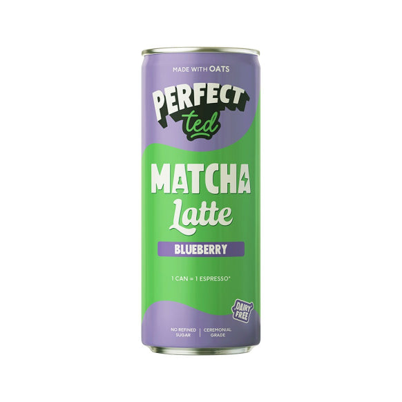 PerfectTed, Ceremonial Grade BLUEBERRY Oat Matcha Latte, 250ml