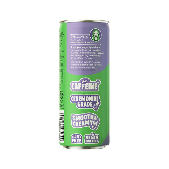 PerfectTed, Ceremonial Grade BLUEBERRY Oat Matcha Latte, 250ml
