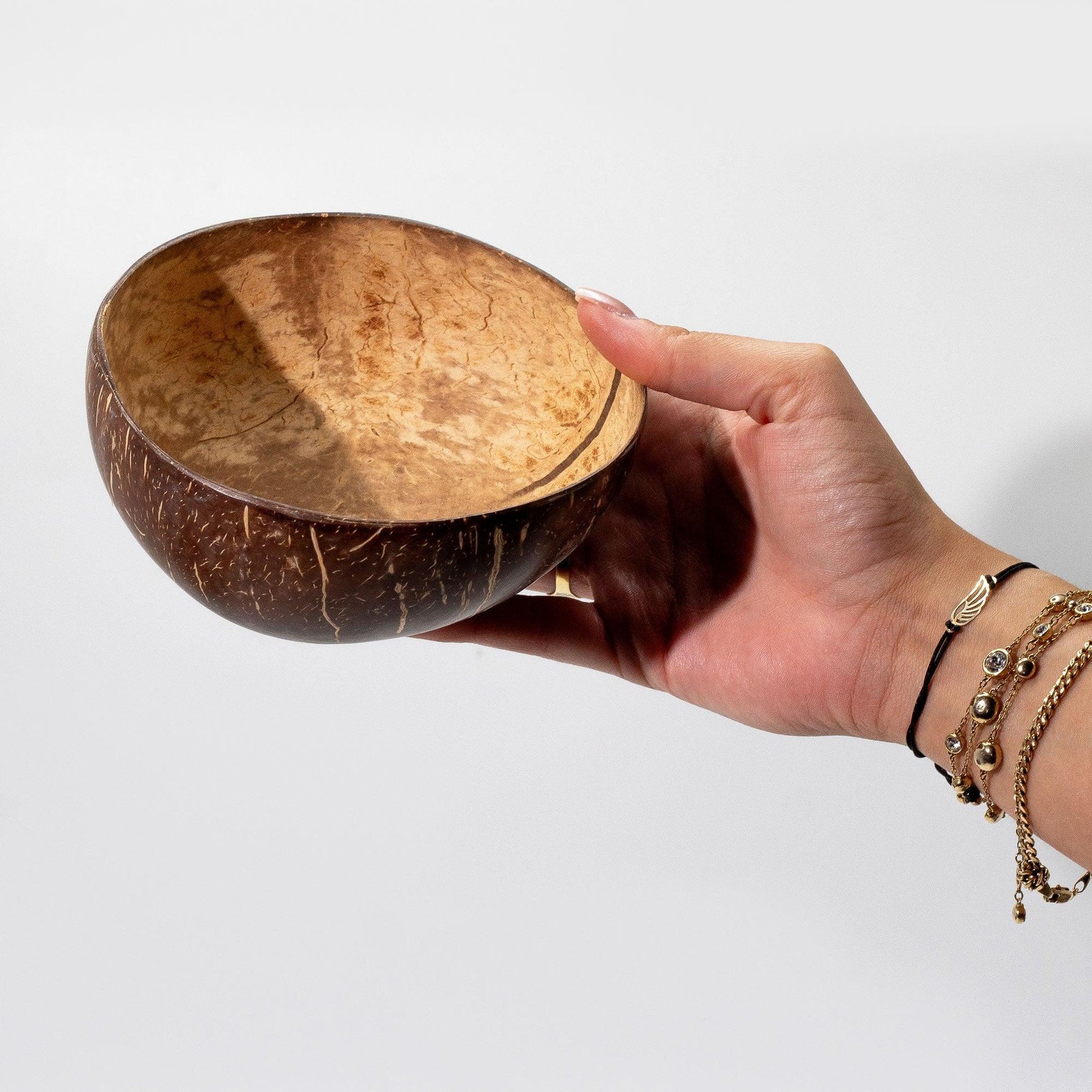 AW Gifts, 5x Med Natural Coconut Bowl - Polished - Craft Use - 6x13cm - GREEN LIFE CYPRUS