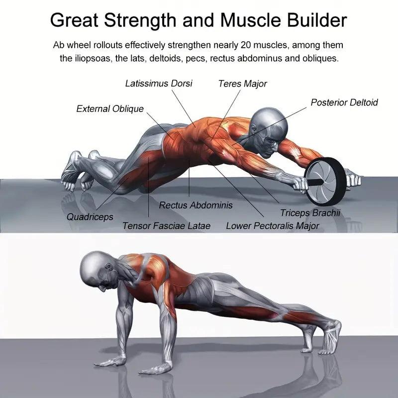 Silent abdominal wheel core and strength training accessory by TEMU, featuring a compact design for abdominal workouts.