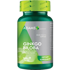 Adams Supplements, Ginkgo Biloba, 240mg, 180cps