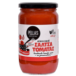 Pella's Delicacies homemade tomato sauce in a 690g jar, showcasing rich red sauce with fresh tomatoes and herbs.