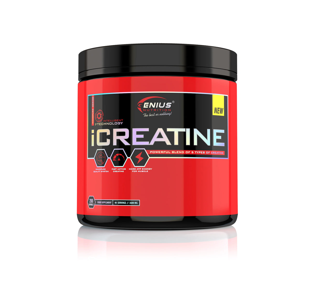 ICREATINE 200caps, Genius Nutrition 