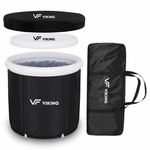 TEMU VIKING FITNESS XL portable ice bath tub with storage bag, insulated and collapsible for easy use and transport.