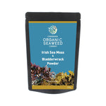 250g jar of OLD PRODUCTS Connemara BIO Irish Seamoss and Bladderwrack powder with seaweed flakes and sea moss in a clear container.