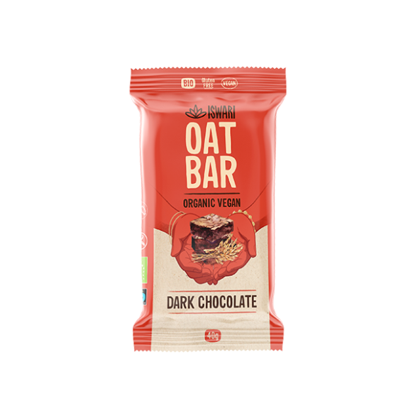 Iswari, BIO Oat Bar Μαύρη Σοκολάτα 40γρ