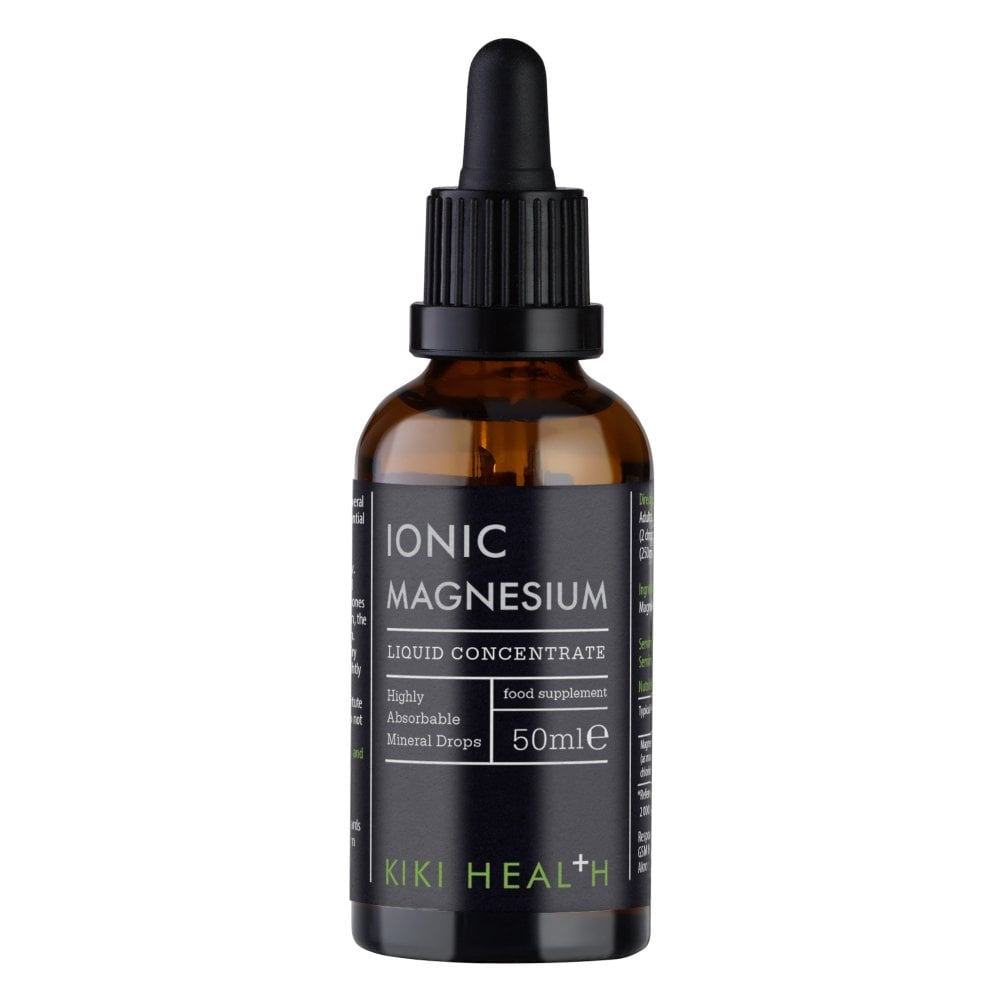 Kiki Health Ionic Magnesium Liquid Supplement in a 50ml bottle, natural herbal concentrate for magnesium intake.