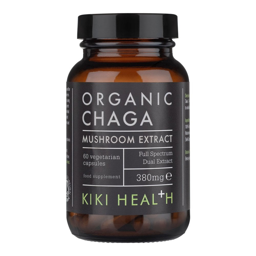 Kiki Health, βιολογικό εκχύλισμα μανιταριού Chaga, 60 Vegicaps 