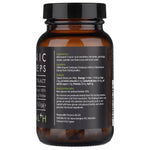 Organic Cordyceps Mushroom Extract Powder by Herbalistas, a 50g supplement in a clear jar with powder visible inside.