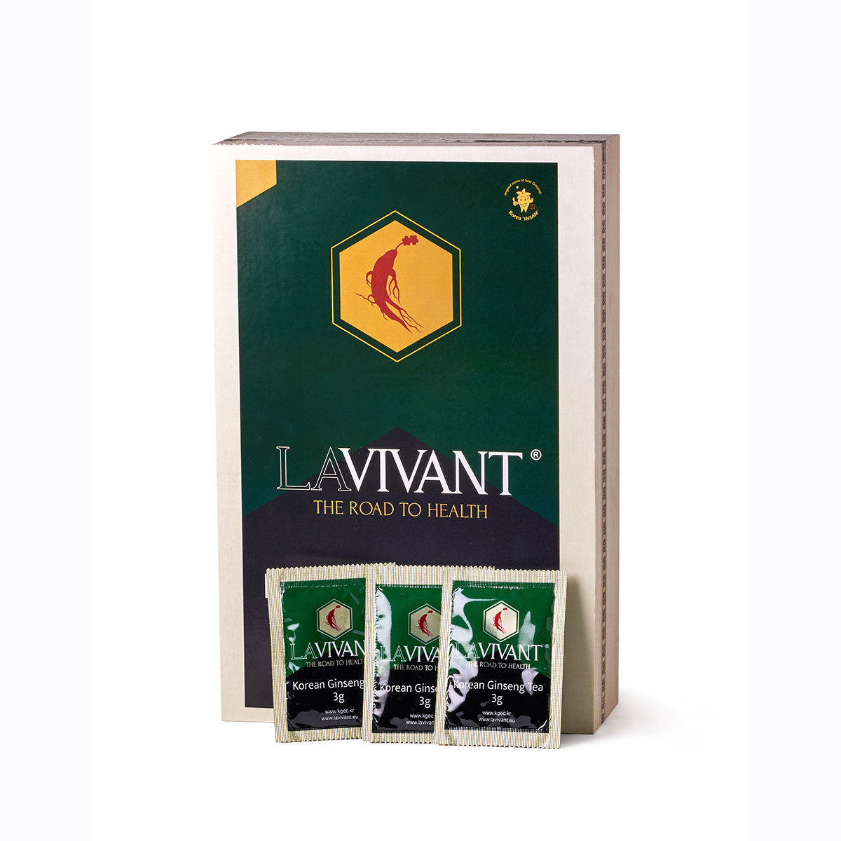 Lavivant, Korean Ginseng Tea, 100 Sachets in Wooden Box