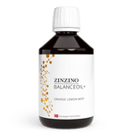 Zinzino BalanceOil+ Omega 3 supplement in a 300 ml bottle, featuring golden liquid and a clean label with brand logo.
