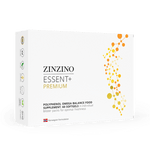 Zinzino Essent+ Premium Omega 3 softgels in a bottle, dietary supplement for healthy heart and brain support.