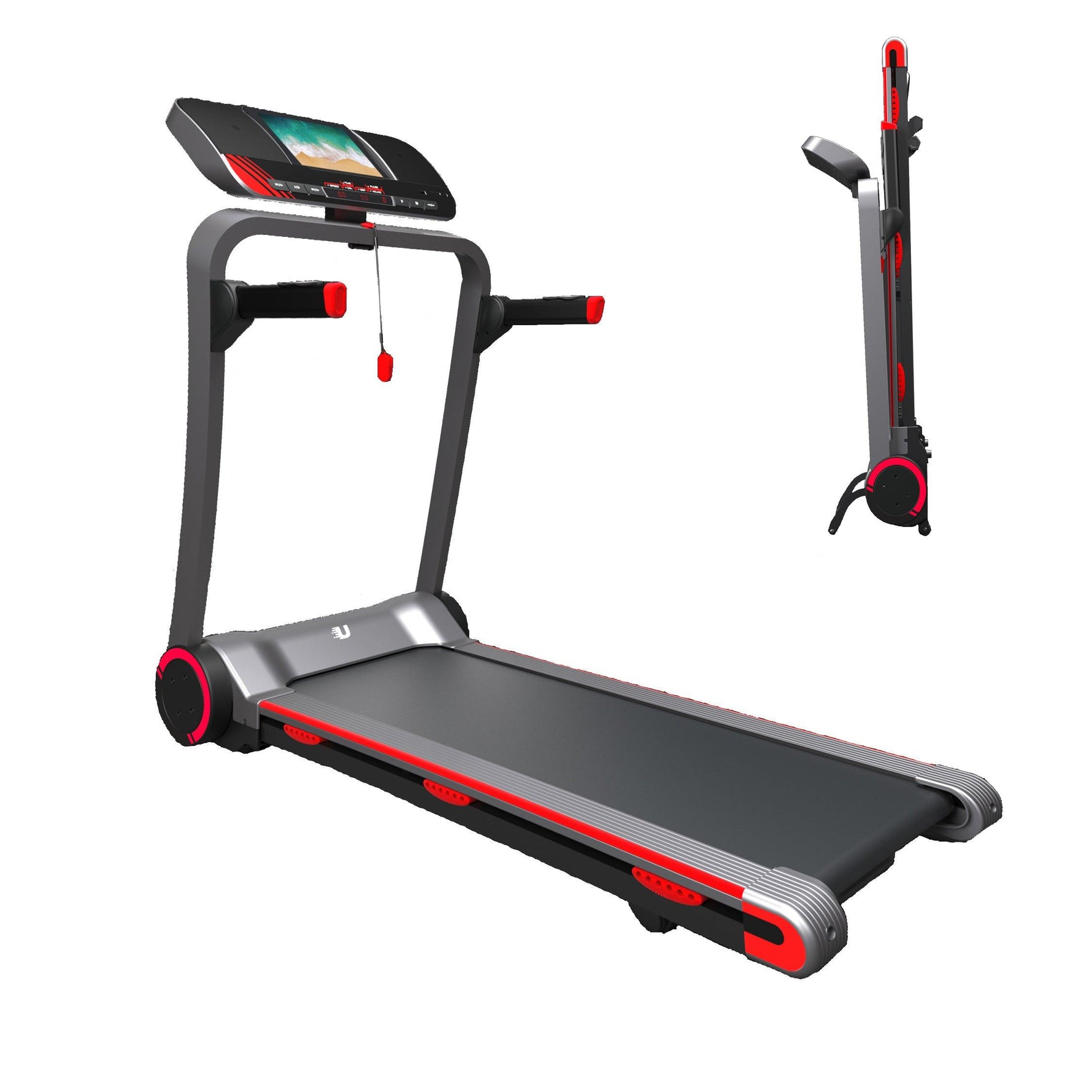 VIKING FITNESS RunSmart electric treadmill with digital display and running belt for home cardio workouts.