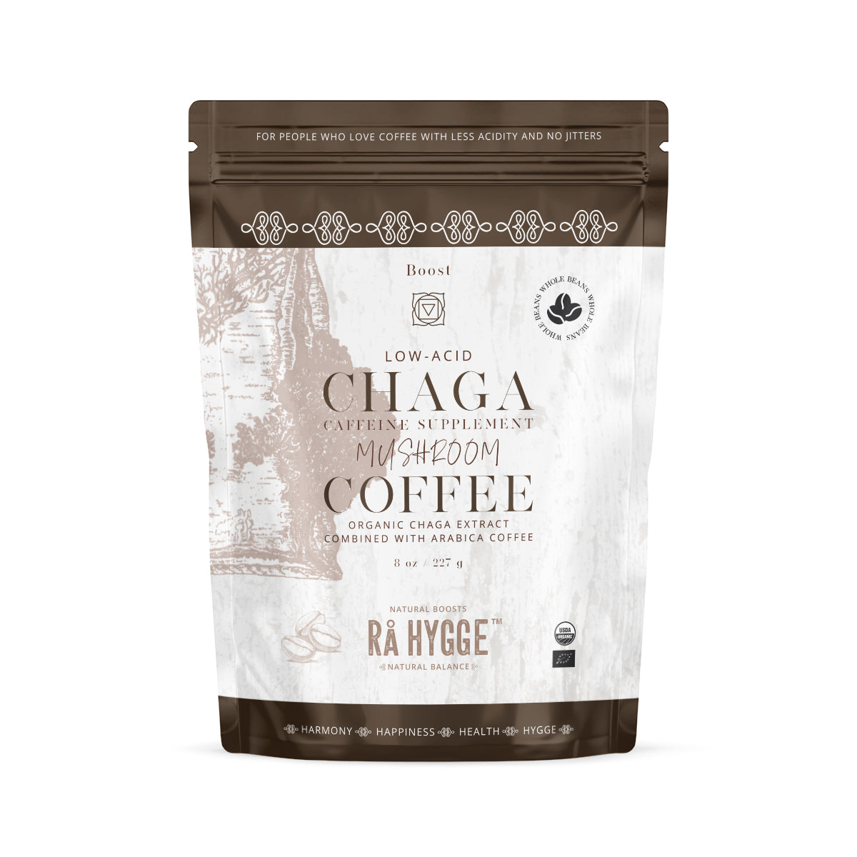 Rå Hygge, BIO Chaga Mushroom Coffee, Filter Ground, 227g