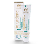 Herbalistas Maharishi Ayurveda Ayurdent Mild Toothpaste in 75 ml tube showing herbal-infused toothpaste for gentle oral care.