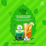 Organic India BIO Tulsi Original Tea in a box with 25 infusion bags, featuring fresh, natural herbs and vibrant packaging.