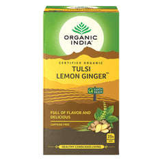 Organic India, BIO Tulsi Lemon Ginger Tea , Caffeine-Free, 25 Infusion Bags